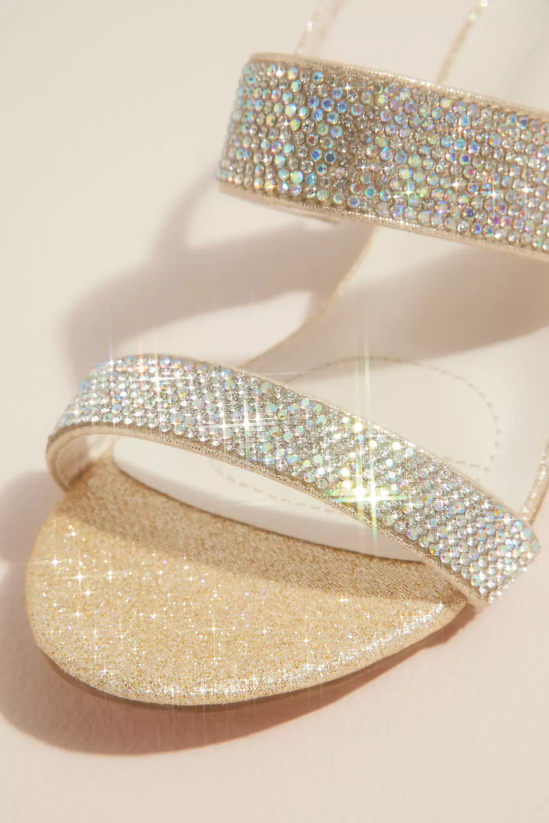 Crystal Flower Girl Block Heel Sandals | David's Bridal Crystal Flower Girl Block Heel Sandals | David's Bridal